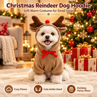 Reindeer Dog Hoodie™  – Cozy Christmas Costume