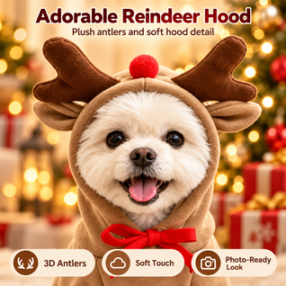 Reindeer Dog Hoodie™  – Cozy Christmas Costume