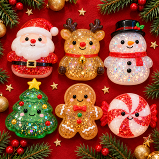 Christmas Squishies™ – 6 Festive Collectible Squishy Toys