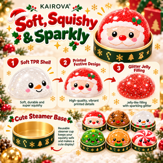 Christmas Squishies™ – 6 Festive Collectible Squishy Toys